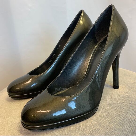 STUART Weitzman Patent Leather Pumps green Sz 6 - Picture 4 of 11
